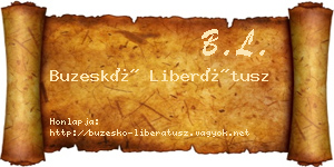 Buzeskó Liberátusz névjegykártya